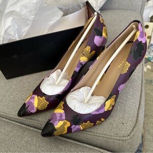 Coach Leather Flower Pumps